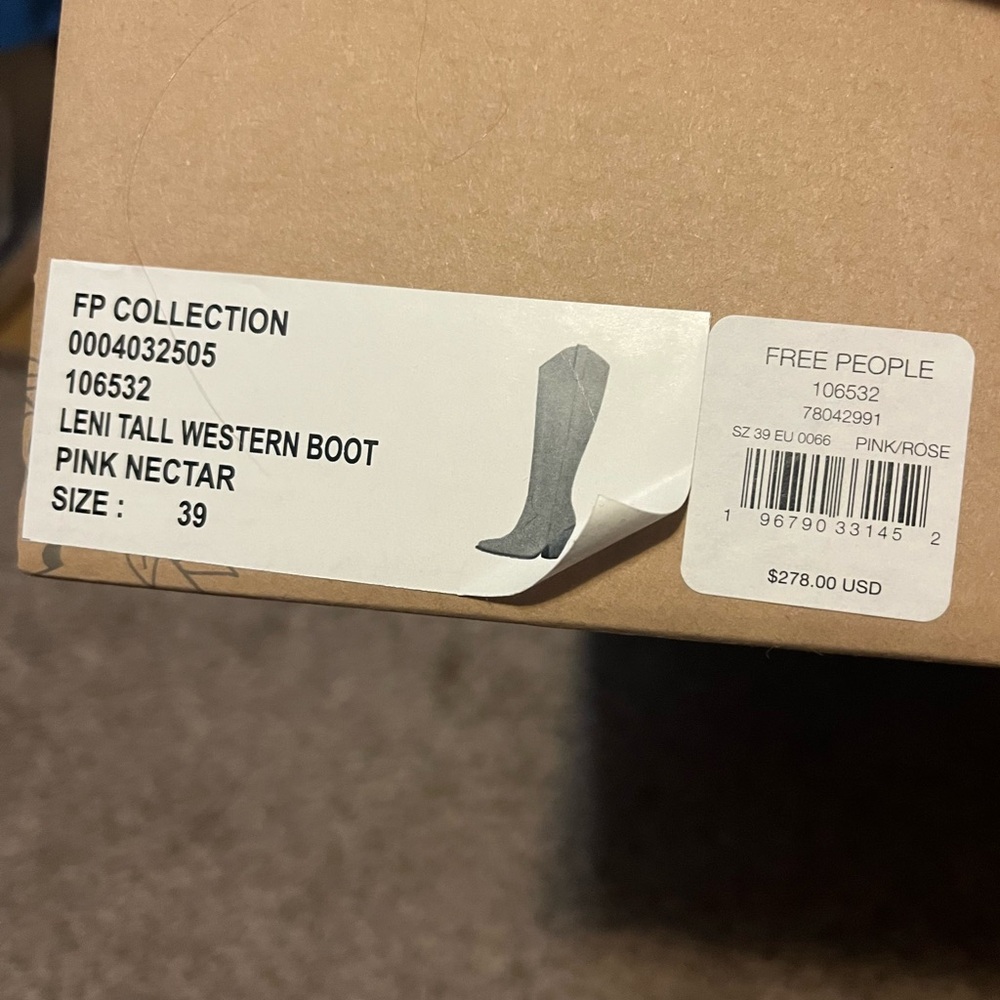 Free People Leni pink Cowboy Boot size 39 - Picture 10 of 10